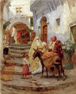 The Orange Seller Arabic Frederick Arthur Bridgman Oil Paintings